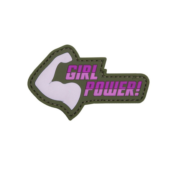 Girl Power Patch Airsoft Alfashirt 3D PVC Aufnäher Rosa Pink Frau 5x8 cm #26743