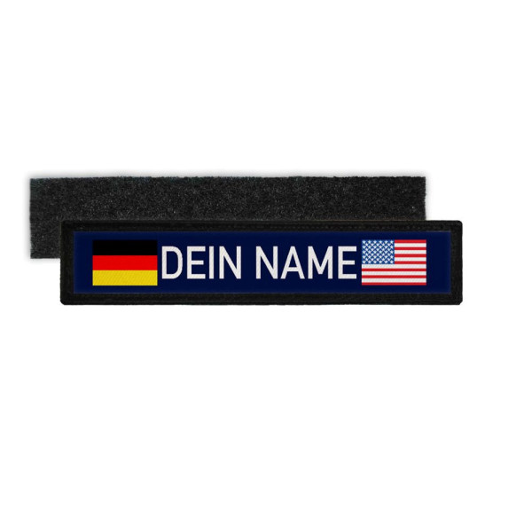 Deutschland USA Namenschild Patch mit Namen Navy Name Patch Germany Klett#34110