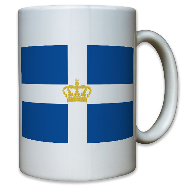 Griechenland Fahne Flagge Wappen königlich-griechische - Tasse #11473
