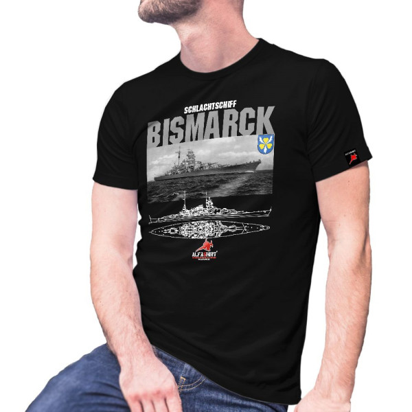 Schlachtschiff Bismarck Deutsches Atlantik Schiff Welt Lindemann T-Shirt#30300