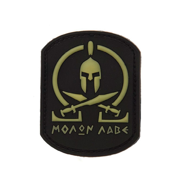 Molon Labe PVC 3D Label Patch Moaom Aabe Get Sparta Infidel 5x7cm # 18461