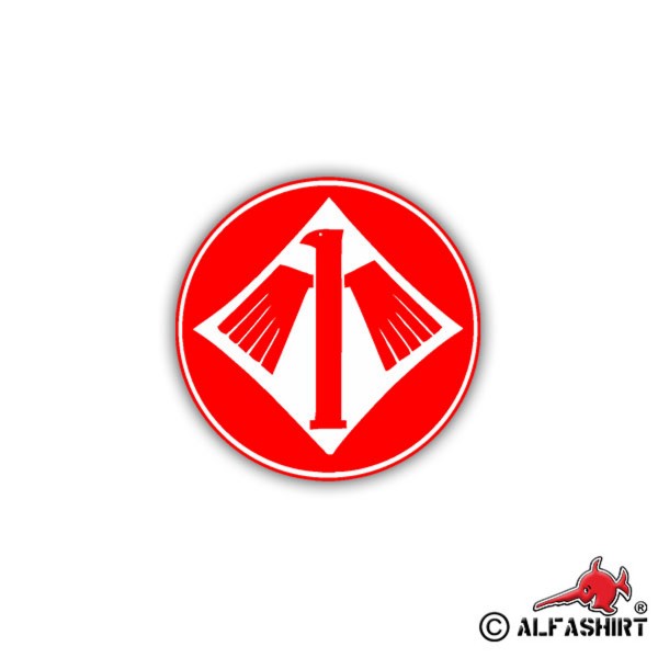 Aufkleber/Sticker JG 1 Oesau Jagdgeschwader Abzeichen Wappen 7cm A795