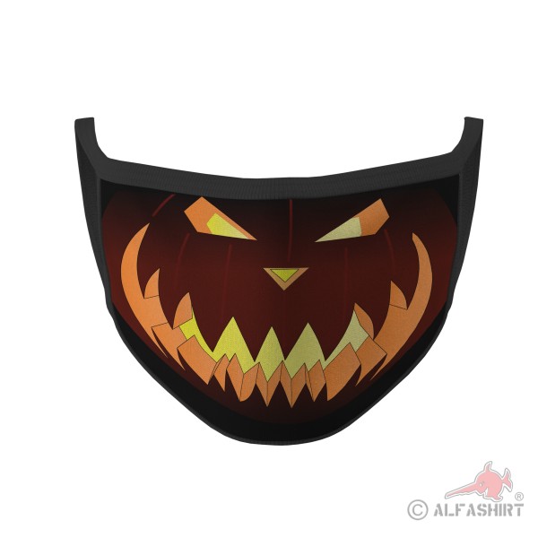 Mundmaske Halloween Kürbis Psycho Pumpkin Nasen Bedeckung Horror #35769
