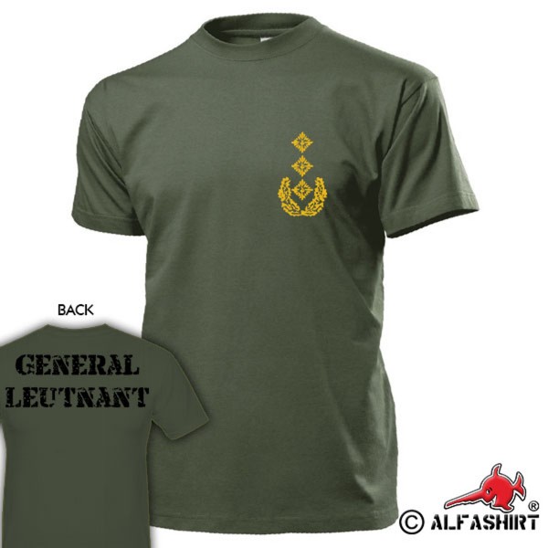Generalleutnant Dienstgrad Bundeswehr BW Abzeichen Schulterklappe T Shirt #15911