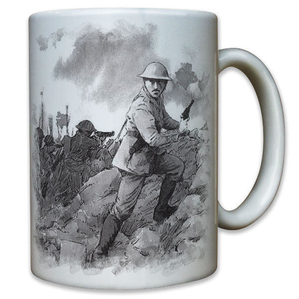 WW I World War I Erster Weltkrieg Schützengraben Englischer Soldat - Tasse #9912