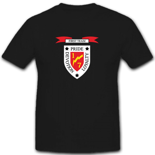 1st Battalion 7th Marines 'Pride, Devotion, Loyalty' Logo Wappen T Shirt #12110