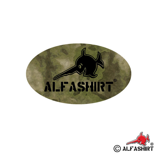 Sticker Alfashirt Tarn Swordfish Sawfish Mili 10x6cm A1874