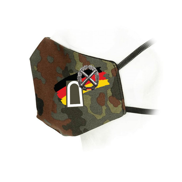 Flecktarn Maske Artillerietruppe ArtRgt 1 Hannover Bundeswehr Dienstgrad #35928
