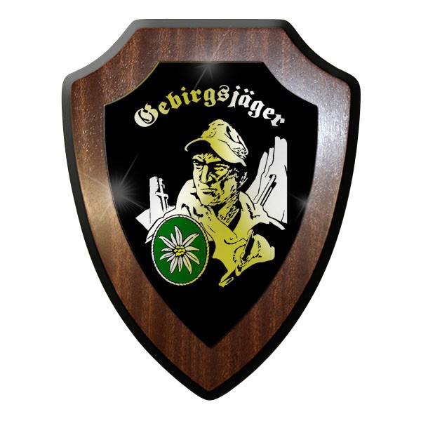 Wappenschild- Gebirgsjäger GebJg Edelweiss Bw Abzeichen Emblem #10042