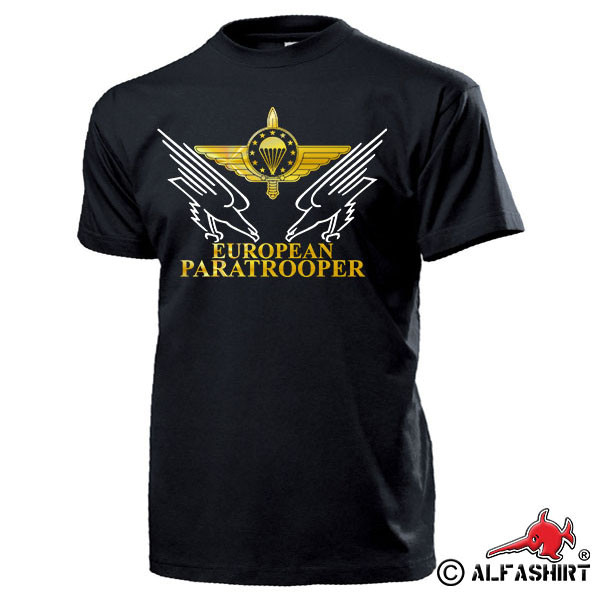 EMFV Paratrooper European Europäischer Militär Fallschirmsprung T Shirt #17310