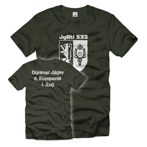 6 JgBtl 533 1 Zug Jägerbataillon Düren Dürener Jäger Kompanie T-Shirt#34292