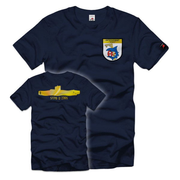 T-Shirt U 2365 S170 U-Boot Hai Typ XXIII Kattegat Bundesmarine T-Shirt # 34058
