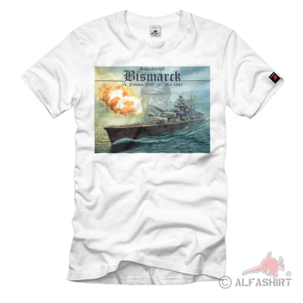 Schlachtschiff Bismarck Marine Unterseeboot Boot Meer 1939 1941 - T Shirt #2343