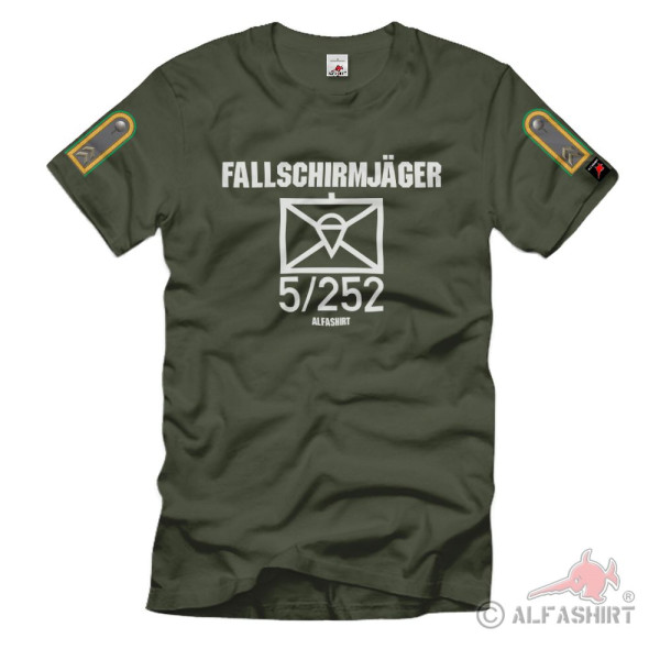 Fallschirmjäger 5-252 Oberfeldwebel FschJgBtl Kompanie Taktisches Zeichen T-Shirt#40016