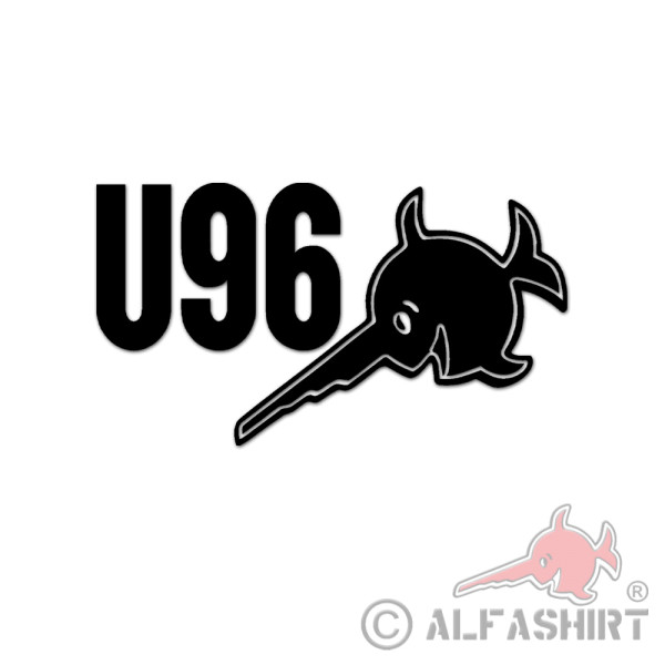 Sticker U96 sawfish swordfish fish tower coat of arms 10x7cm A6035