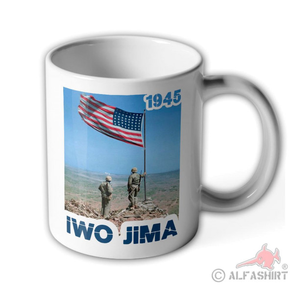 Mug Iwo Jima 1945 US Marines Japan Island Flag Image #40599