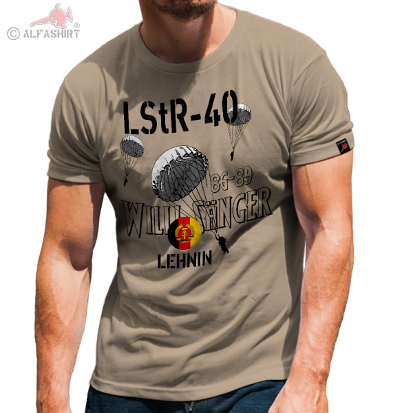 Lstr 40 Willi Sanger Lehnin Luftsturmregiment Nva Fallschirmjager T Shirt 31996 Alfashirt