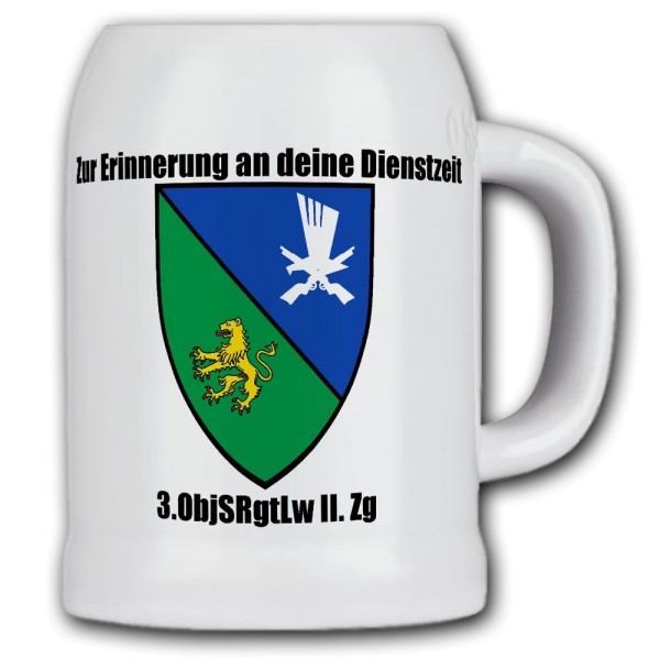 Bierkrug 3 ObjSRgtLw 2 Zug Bataillon Schortens Luftwaffe Bundeswehr Btl #33560