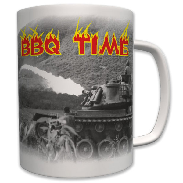 Militär Bbq Barbecue Time Zeit Us Armee Panzer Flammen Wk - Tasse #6378
