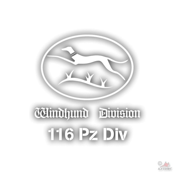 Sticker 116 Greyhound Division Panzer Hürtgenwald Aachen 45x45cm # A4680