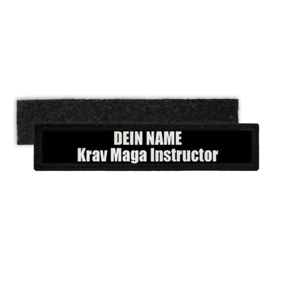 Name Sign Krav Maga Instructor Patch Velcro Black Instructor School # 31145