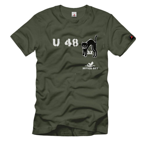 U Boat U48 Kater WK Marine Register Tons U Boat Submarine T Shirt # 2192
