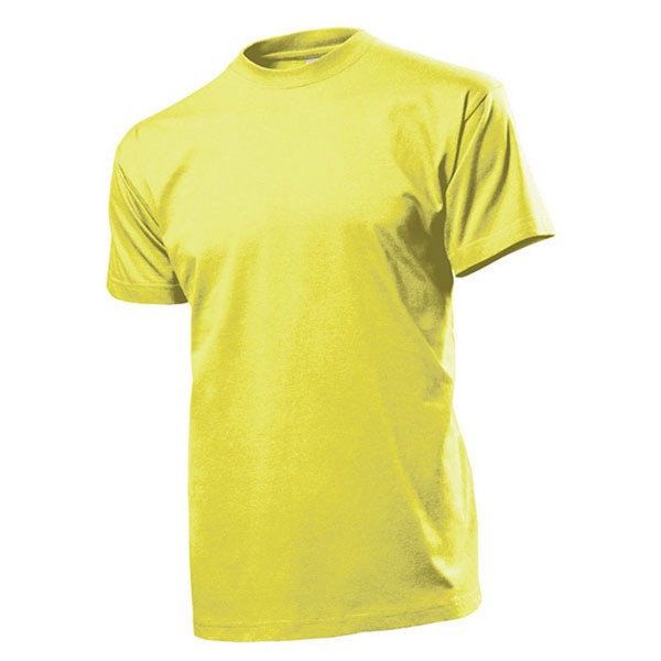 T-Shirt gelb Herren Rundhals 100% Ringspinn-Baumwolle Jersey 185 g-m² #12822