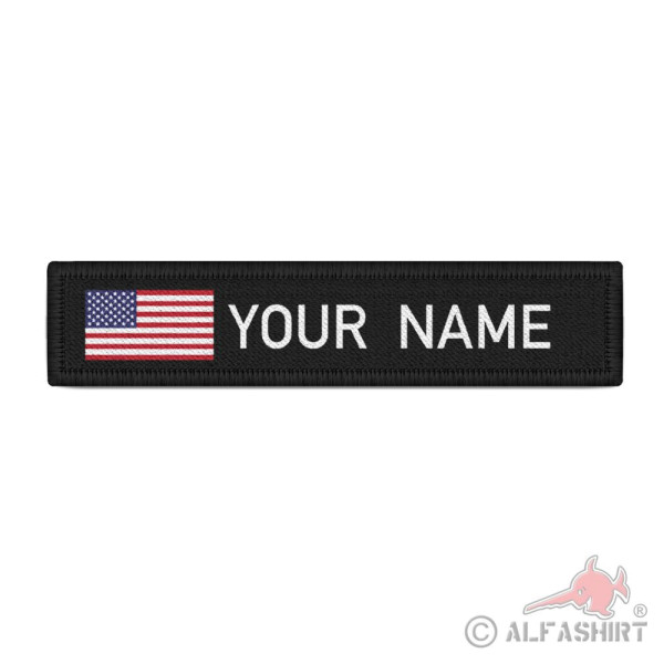 Namenschild Patch Amerika Land Flagge Name Nachname Fahne USA Staaten #37368