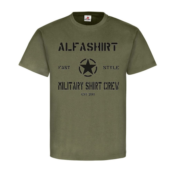 T Shirt Military Shirt Crew Alfashirt Soldaten Style Militär Bundeswehr #22375