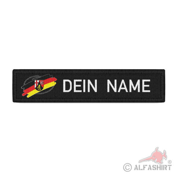 Service RLP name sign patch black Germany Rhineland Palatinate #40210