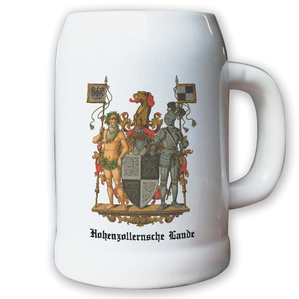 Krug / Bierkrug 0,5l - Preußische Provinz Hohenzollernsche Lande Hohenzollern #9479