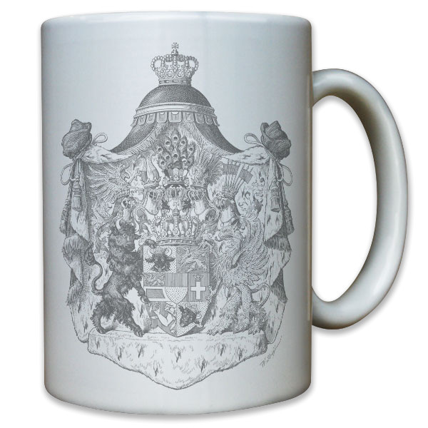 Großherzogtum Mecklenburg-Strelitz Wappen Abzeichen - Tasse Kaffee Becher #11790