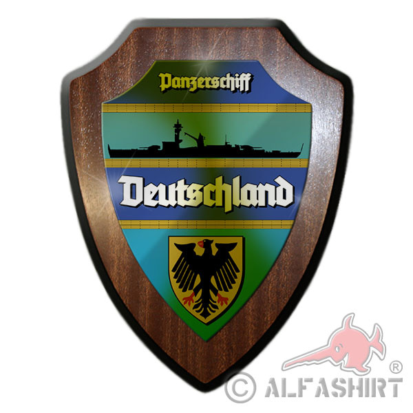 Wappenschild Panzerschiff Deutschland Schiff Panzerkreuzer Wappen Tafel #12069