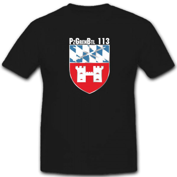 PzGrenBtl 113 Panzergrenadierbataillon Wappen Abzeichen - T Shirt #4138