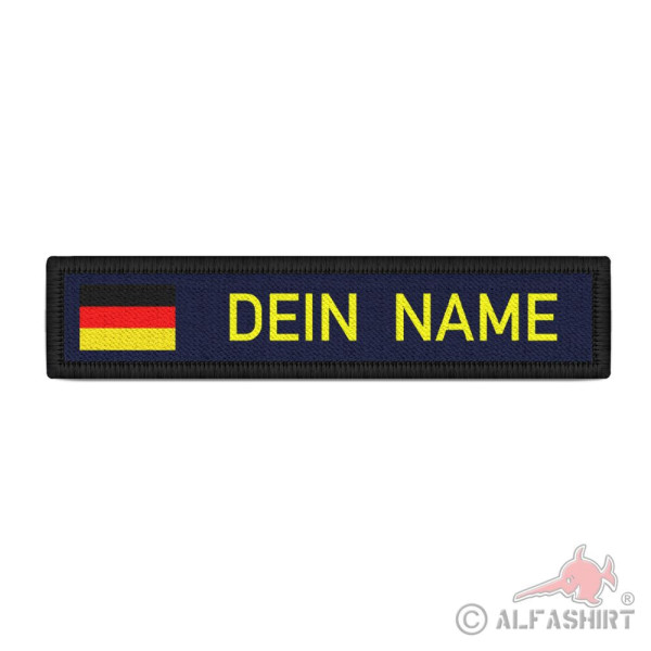 Germany name tag patch relief work fire brigade navy name patch sewn # 39436
