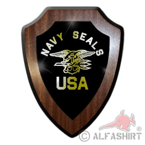 Heraldic Shield / Wall Sign - Navy Seals United States US Army America Special Forces Military Emblem Eagle # 18887