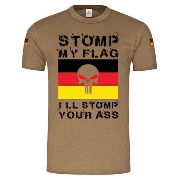 Tropenshirt Stomp my flag i` ll stomp your ass Deutschland Germany Flag #15906
