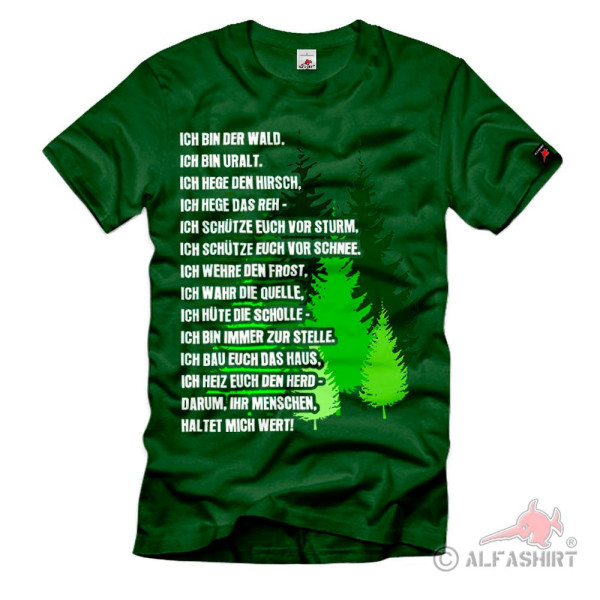 Rettet den WALD ! Naturschutz Heimat Wälder Bäume Zitat T-Shirt #12520