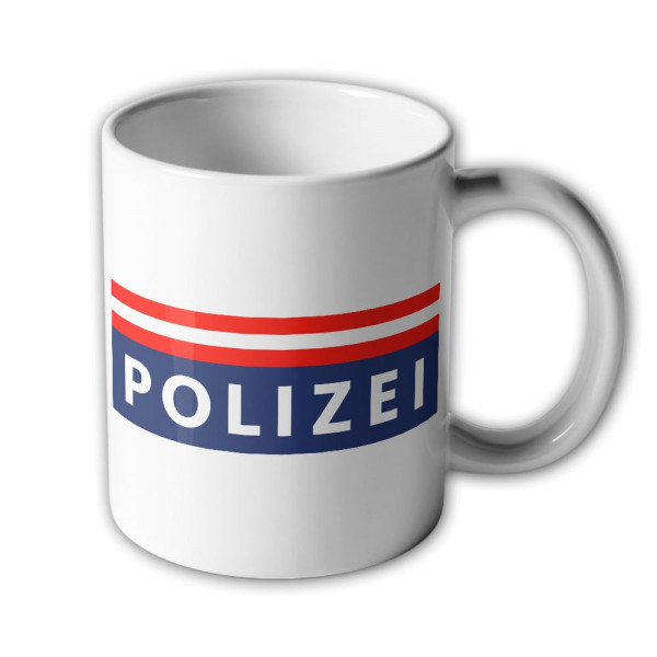 Polizei Österreich Beamte Flagge Fahne Flag Wappen Abzeichen - Tasse #12928