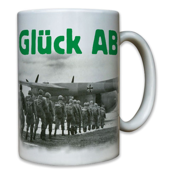Glück AB Bundeswehr Fallschirmjäger Sprungdienst Jahre rot Falli - Tasse #8064