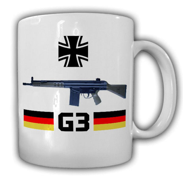G3 Sturmgewehr Bundeswehr Gewehr Waffe Deko Militär 7,62mm × 51 BW Tasse #14784