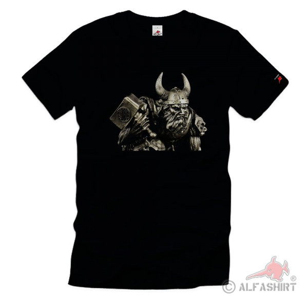Thor Thunder God Brass Figure Warrior T-Shirt # 35559