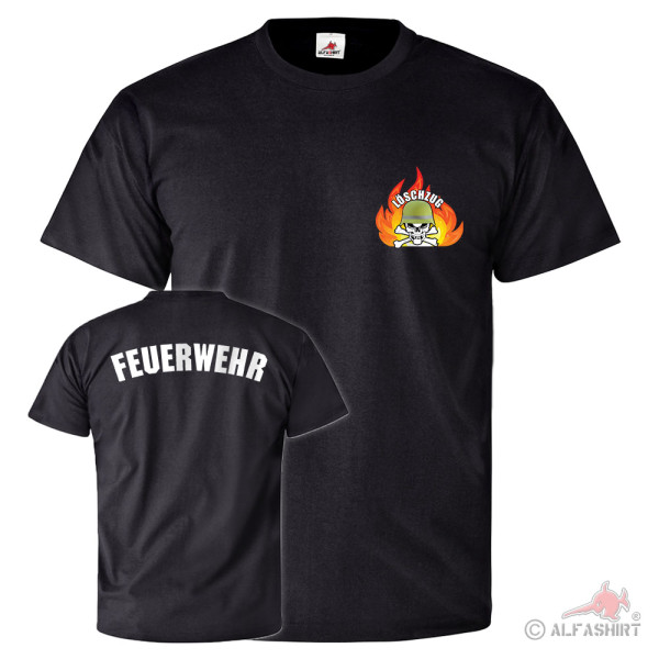 Feuerwehr Löschzug Feuerwehrmann Freiwillige Helm Moral Skull - T Shirt #26613