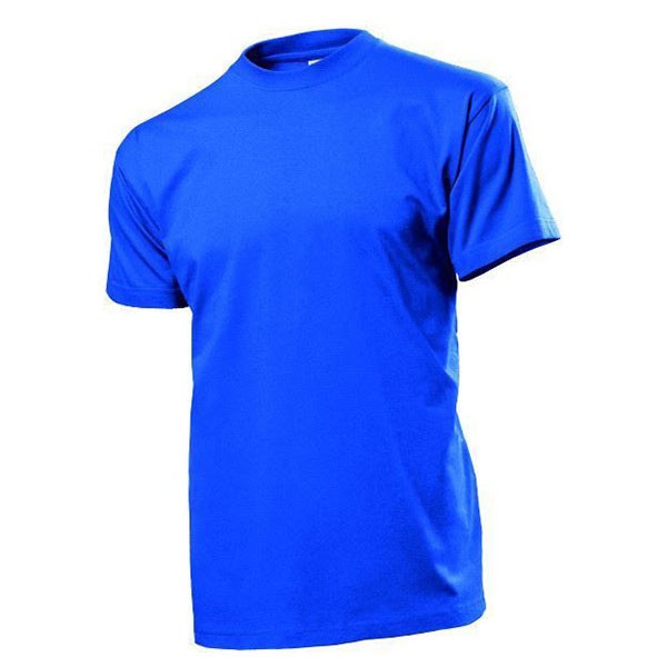 T-Shirt royalblau Männer Rundhals 100% Baumwolle 185 g-m² - T Shirt #12826