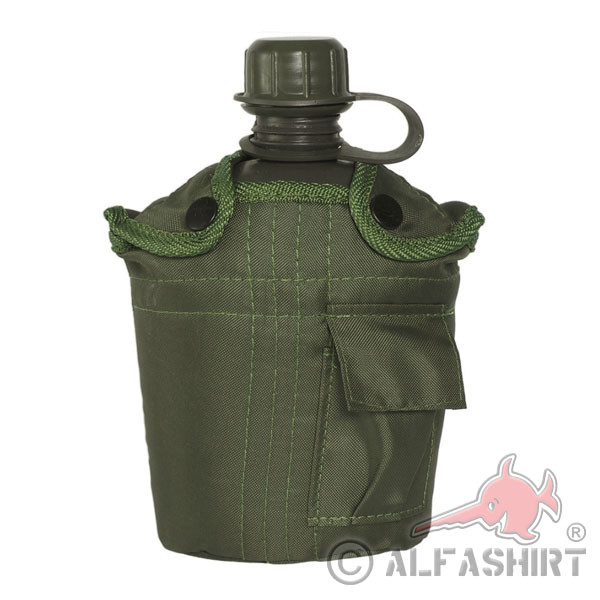 Feldflasche US Army 1 Liter oliv Wasserflasche Camping Survival Outdoor #18719
