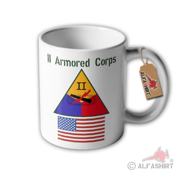 Tasse II Armored Cups United States US Army Panzer Tanks Wappen Abzeichen #32276