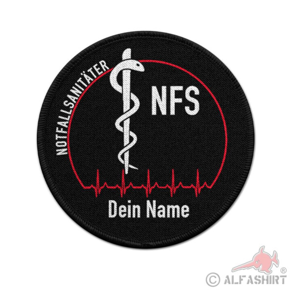 Patch personalisiert Notfallsanitäter NFS Herzlinie QRS-Komplex Notfall #42920