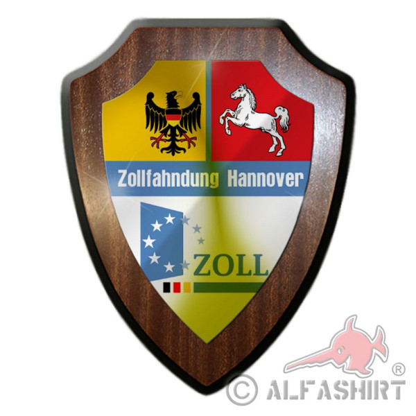 Heraldic shield Zollfahndung Hanover Lower Saxony eagle customs coat of arms # 36795