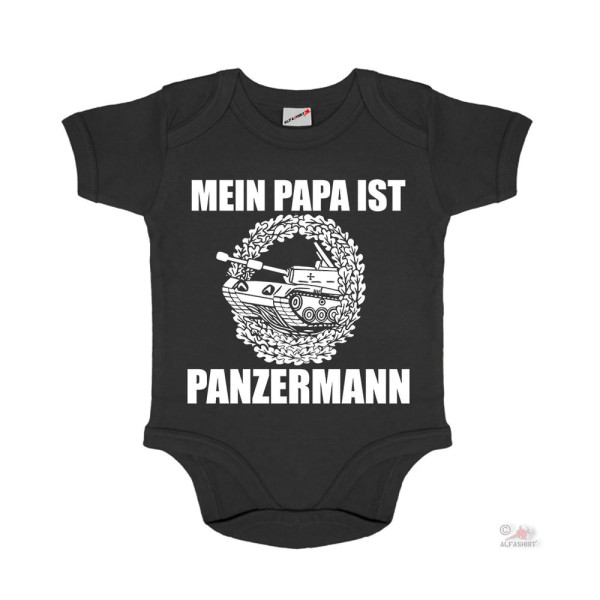 Baby Strampler Mein Papa ist Panzermann Barett Geschenk Idee PzBtl #30657