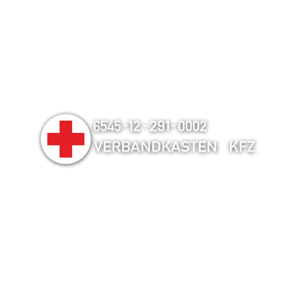 Aufkleber Set Bundeswehr Verbandkasten 6545-12-291-0002 Bordausstattung #A5528